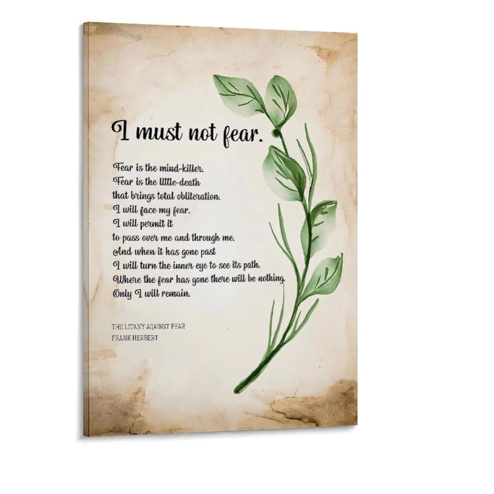 Inspirational Wall Art with Green Leaf Design